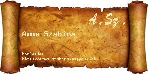 Amma Szabina névjegykártya